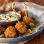 Cheese Stuffed Fried Olives Appetizer