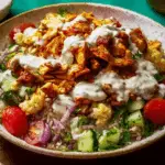 Chicken Shawarma Crispy Rice Salad