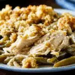 Crock Pot Chicken and Stuffing with Green Beans