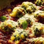 Malfatti (Italian Spinach Ricotta Dumplings) with Napoli Sauce