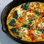 Red Pepper, Spinach, and Goat Cheese Frittata