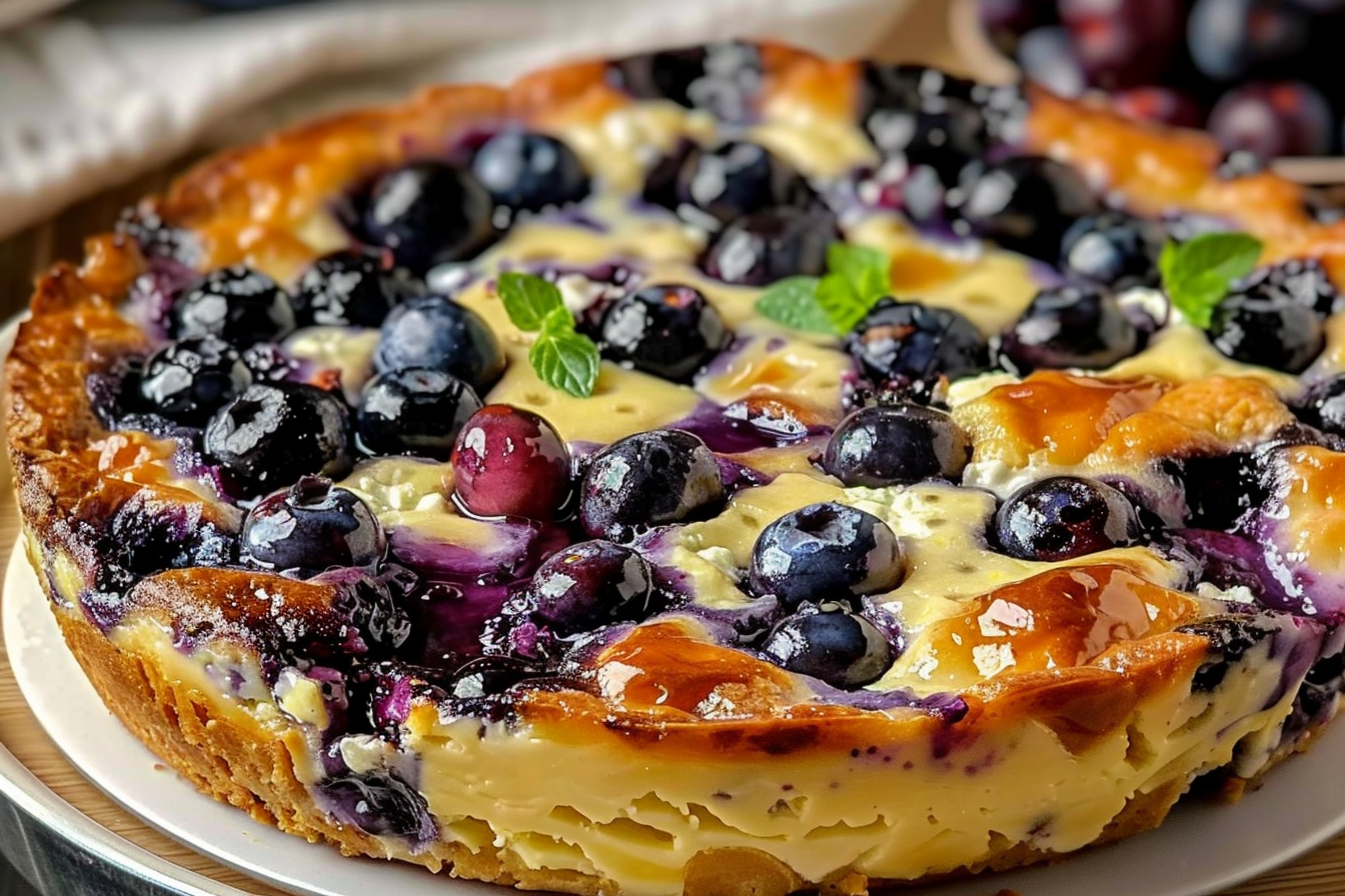 Blueberry Cottage Cheese Breakfast Bake
