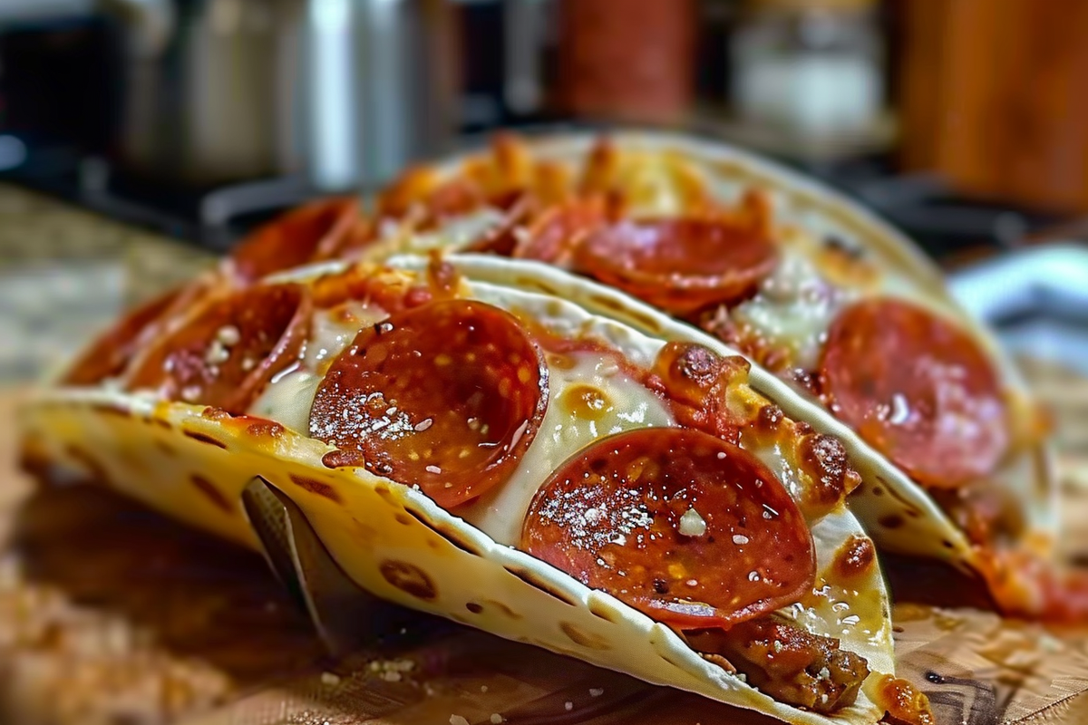 Pepperoni Pizza Tacos
