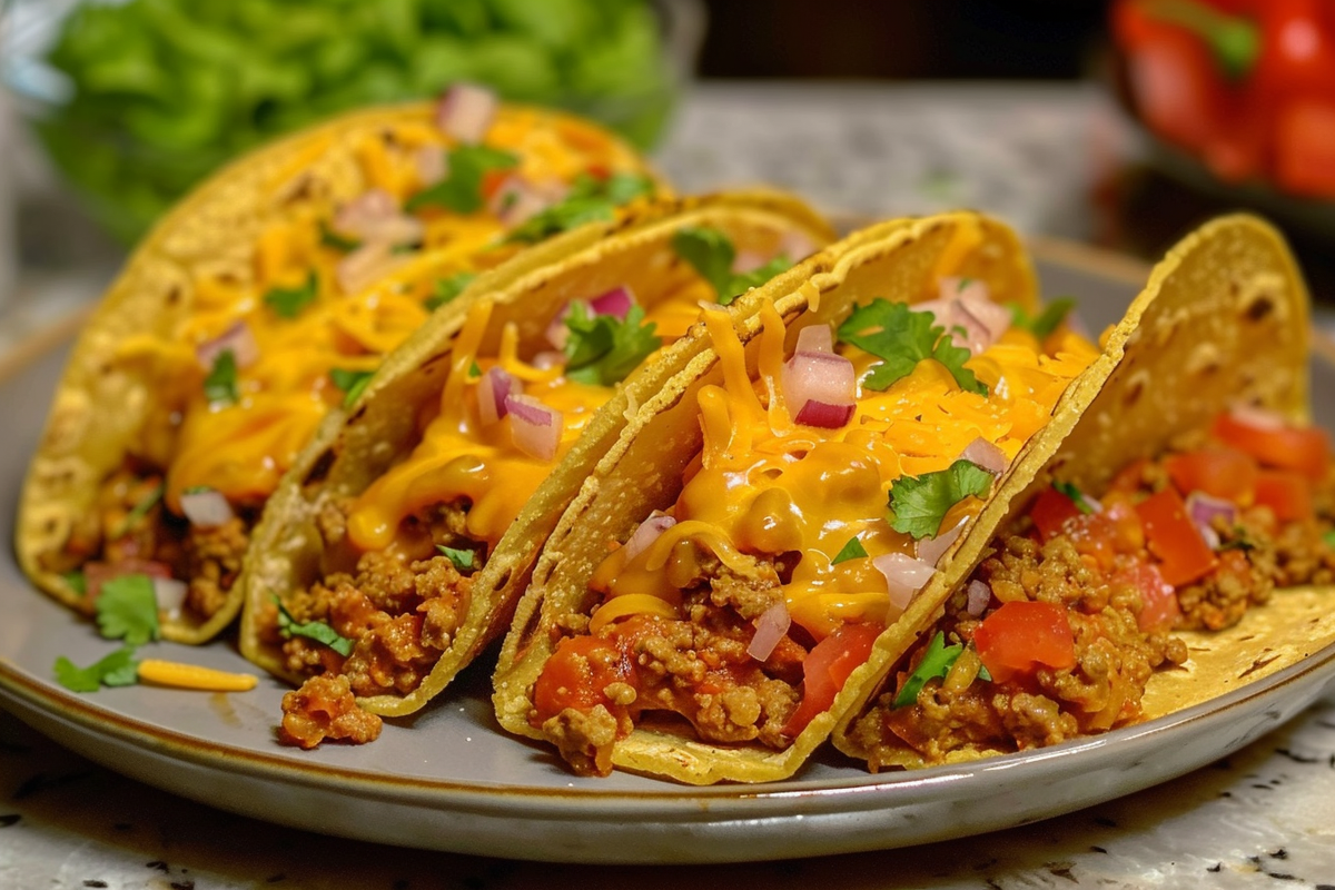 Cheesy Rotel Tacos
