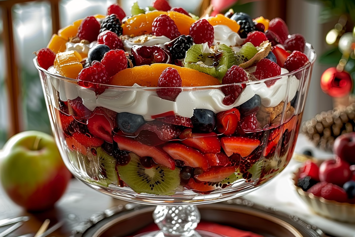 Winter Window Fruit Trifle
