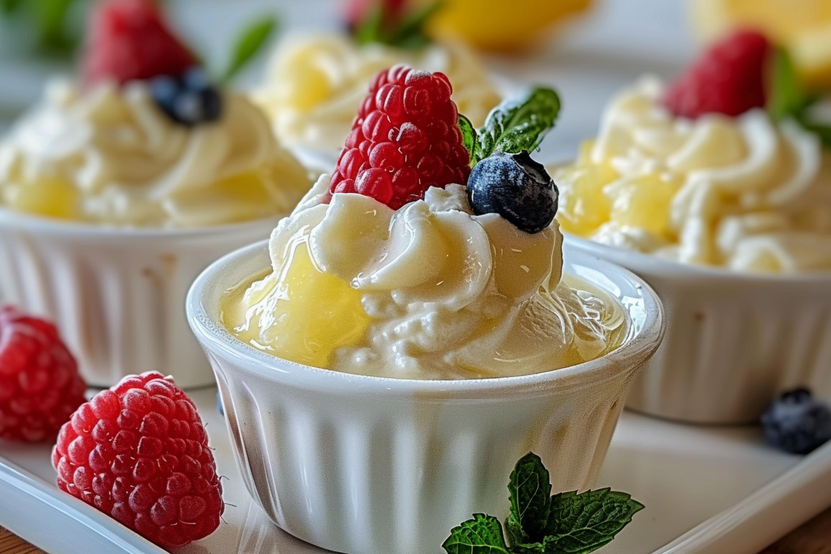 Frozen Limoncello Ricotta Cream Cups