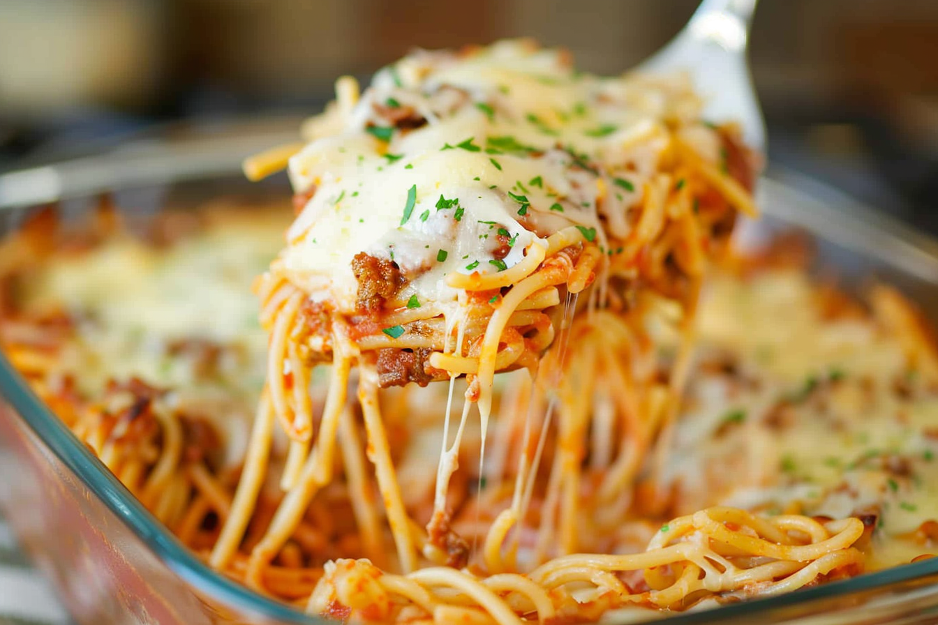 Cheesy Spaghetti Casserole