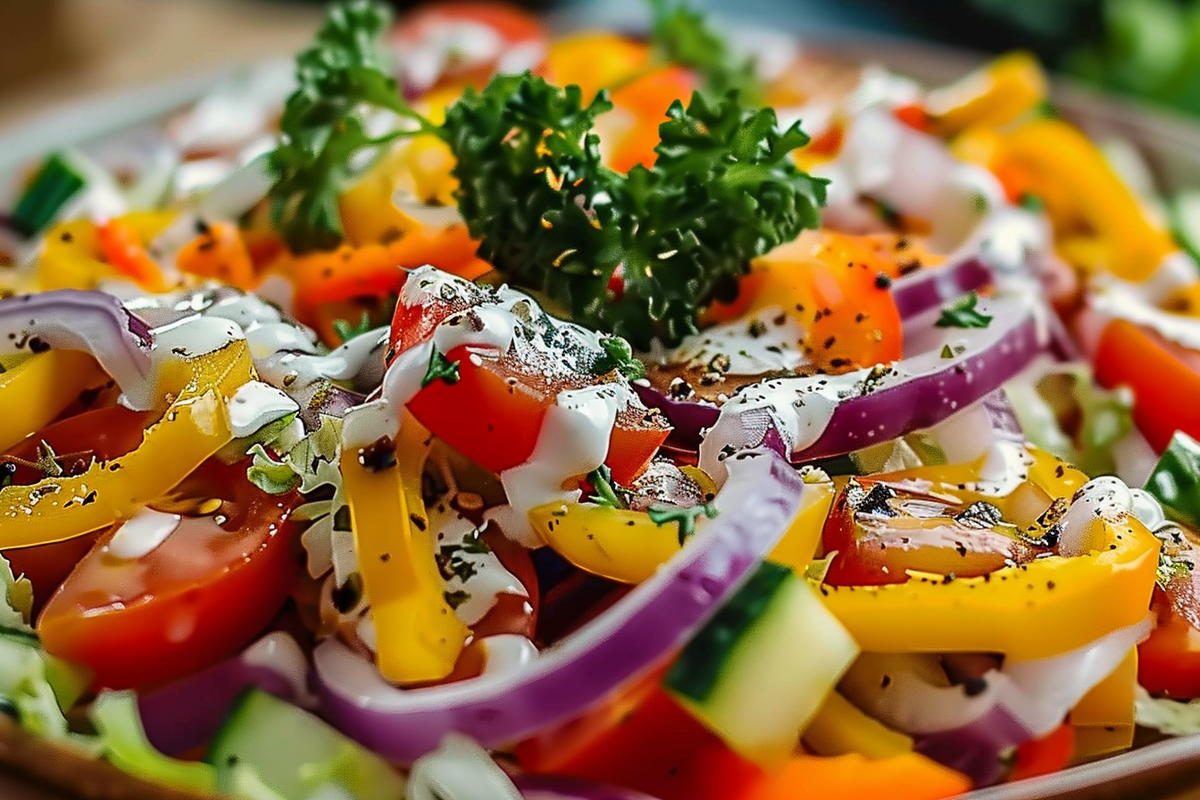 Fresh Colorful Vegetable Salad