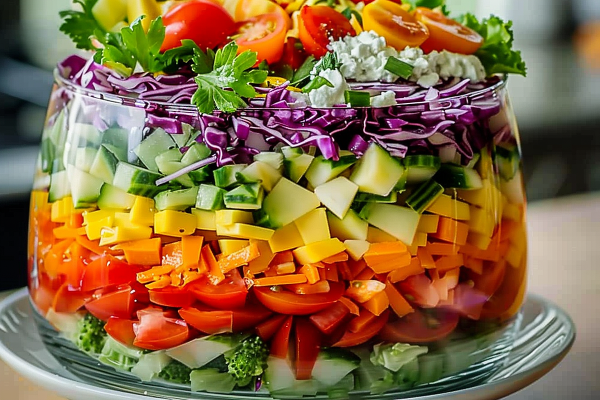 Layered Rainbow Salad