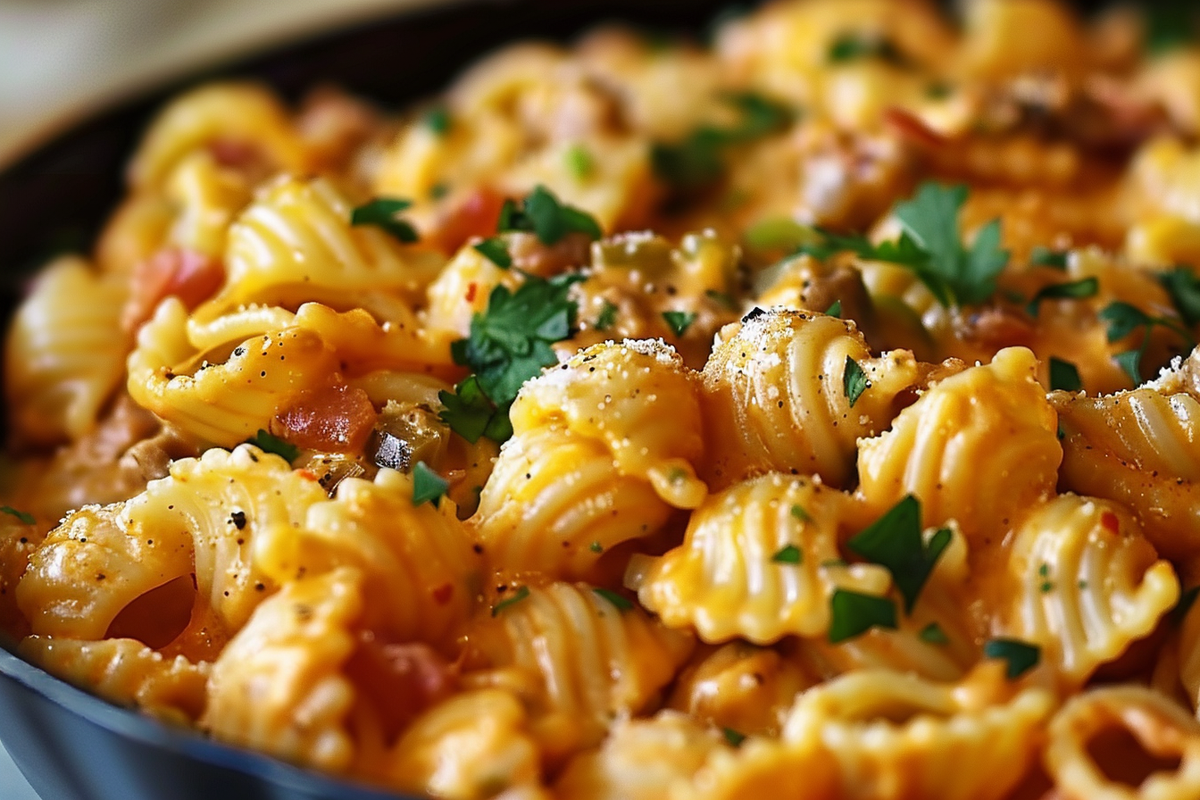 Creamy Slow Cooker Taco Shell Pasta