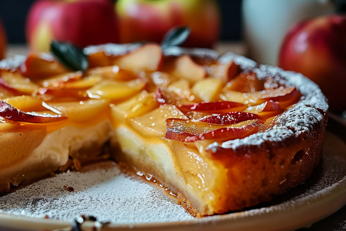 Creamy Apple Cake with Milk and Yogurt