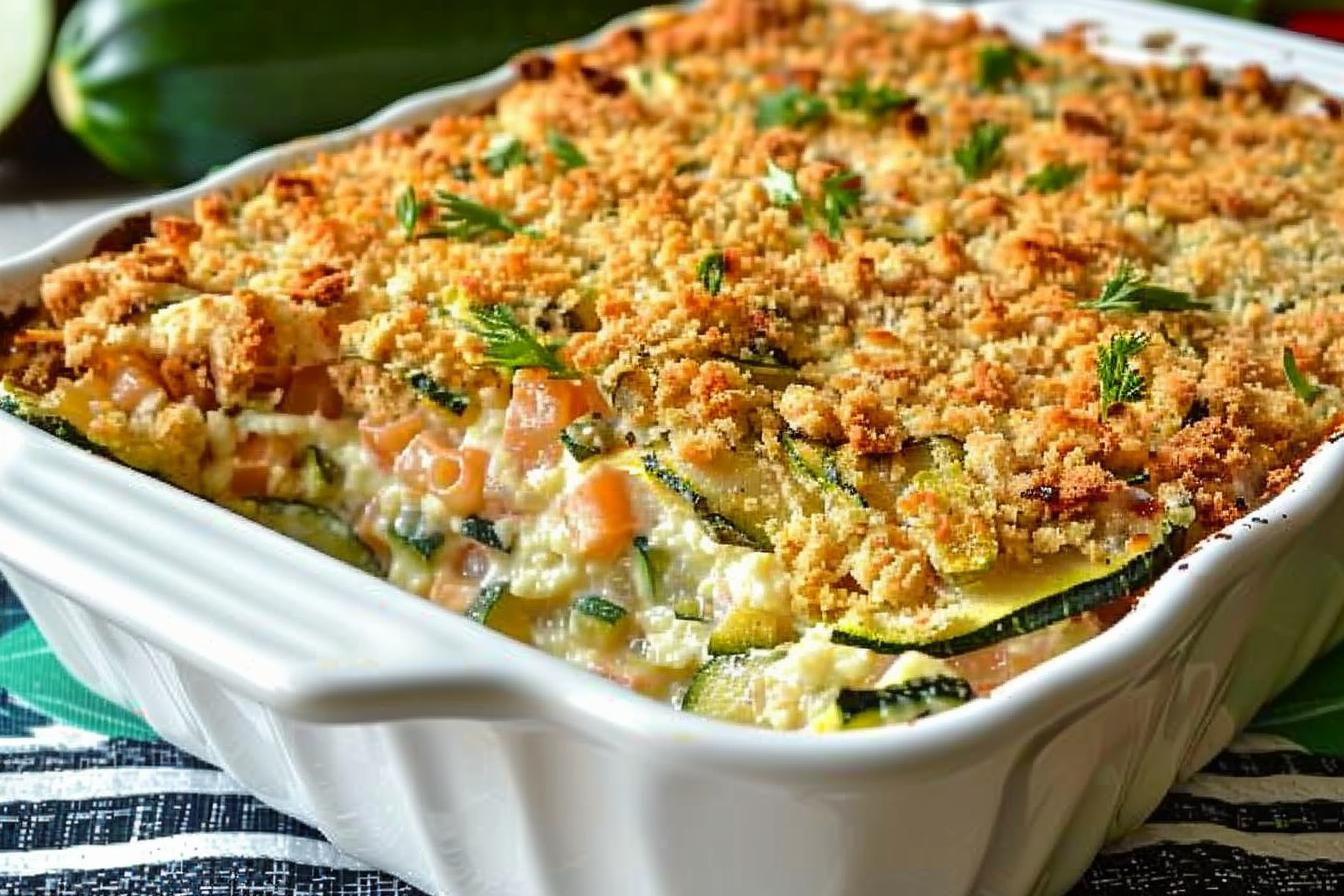 Zucchini Casserole with Stuffing Mix