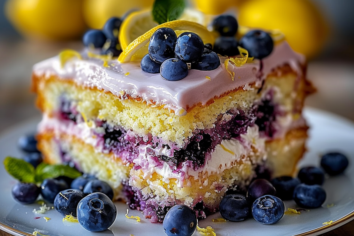 Blueberry Lemonade Buttermilk Cake