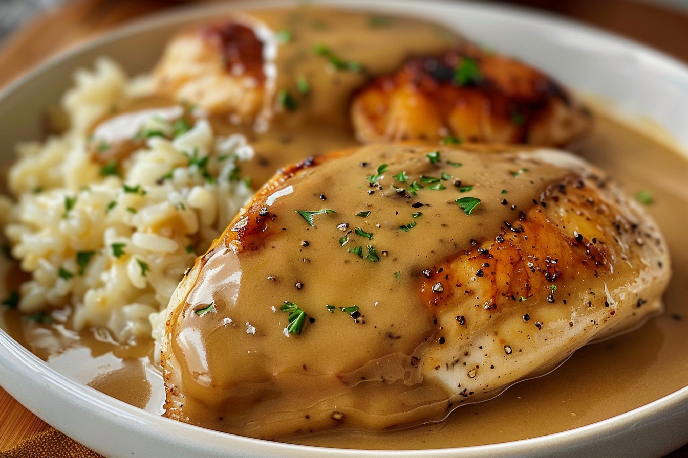 Slow Cooker Chicken Breasts with Gravy