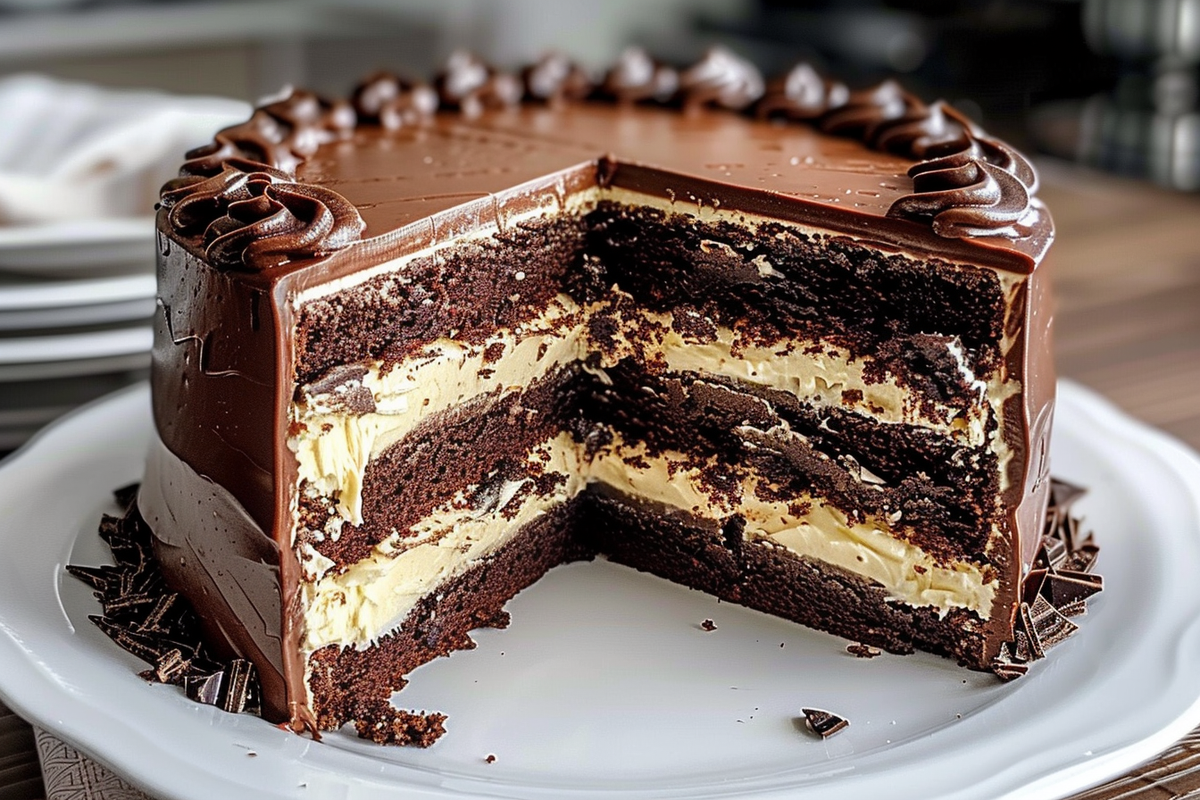 Chocolate Cake with Cream Cheese Filling