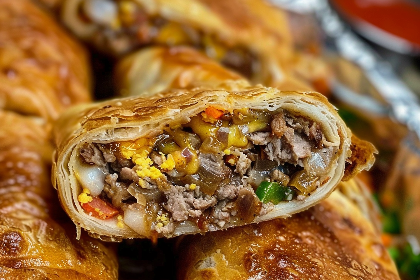 Philly Cheesesteak Egg Roll