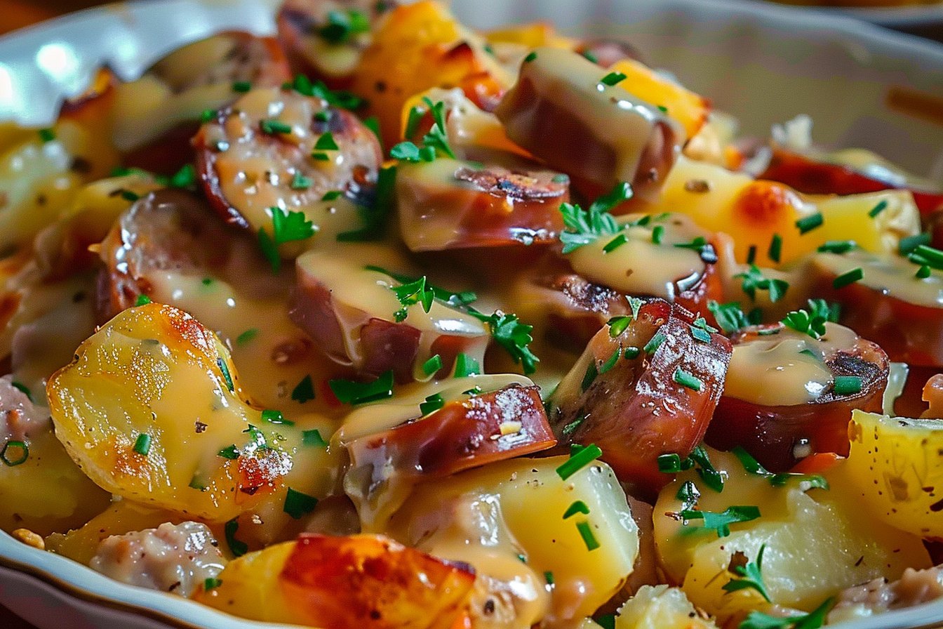 Cheesy Ranch Potatoes and Sausage