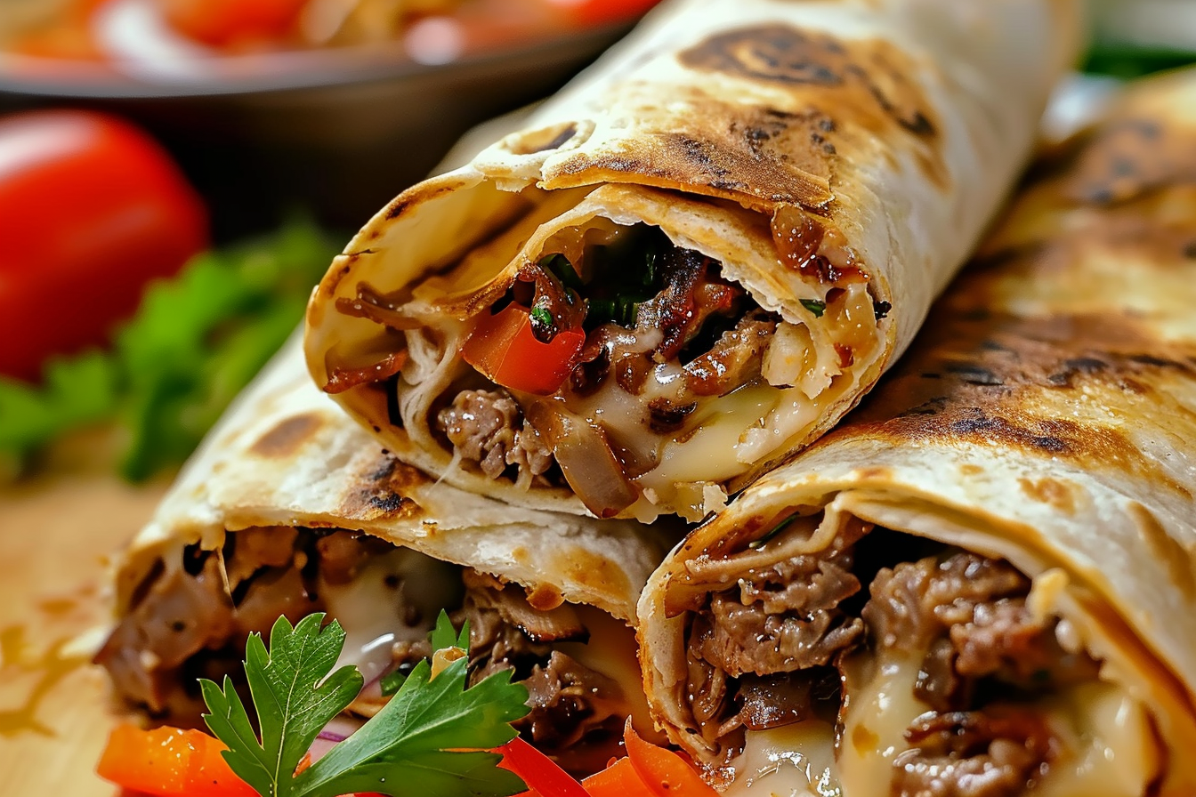 French Dip Tortilla Roll Ups