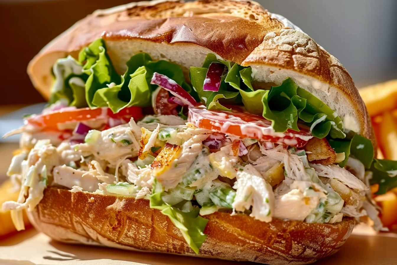 Bacon Ranch Chicken Salad Sandwich