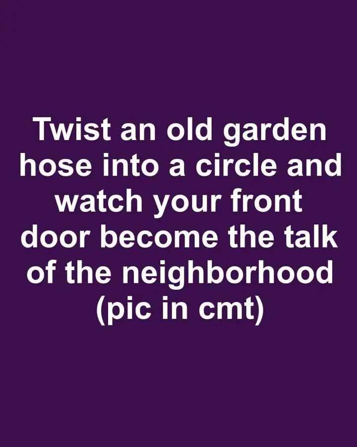 Twist An Old Garden Hose Into A Circle