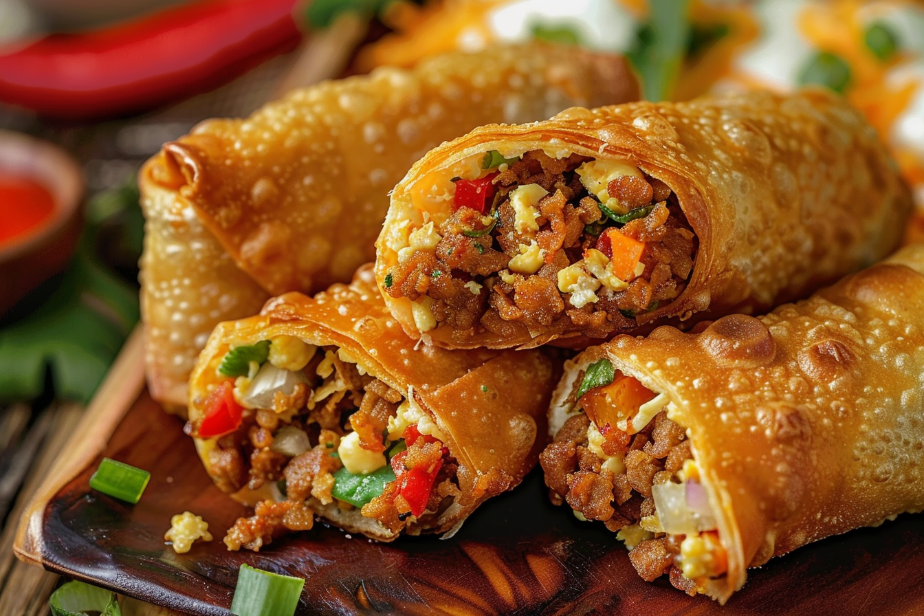 R crispy Nacho Egg Rolls