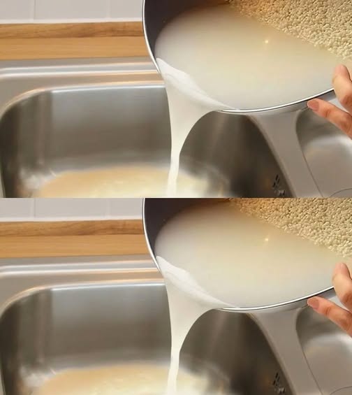 Don't Pour Rice Cooking Water Down the Sink