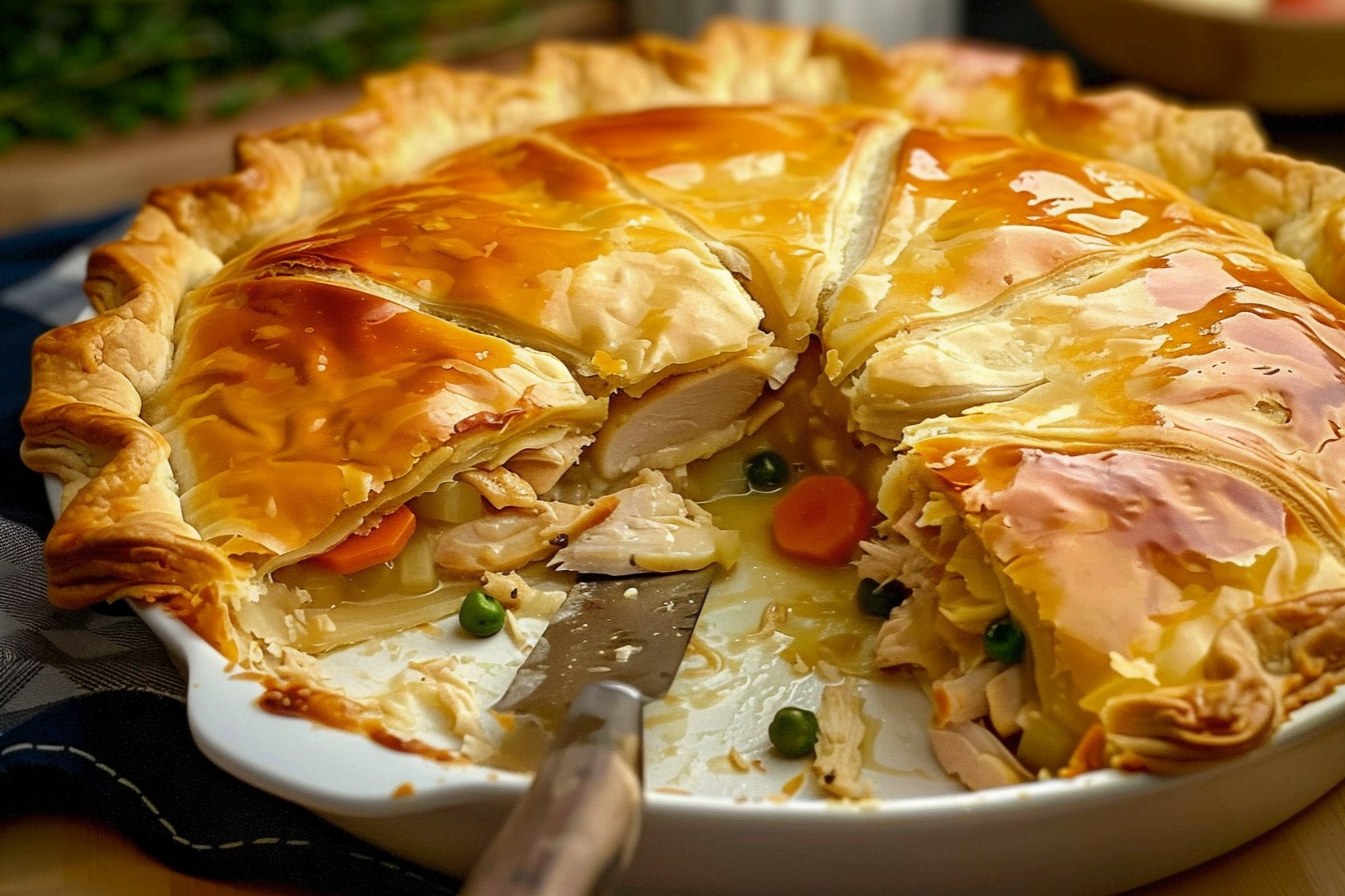 Savory Chicken Pie with Homemade Dough