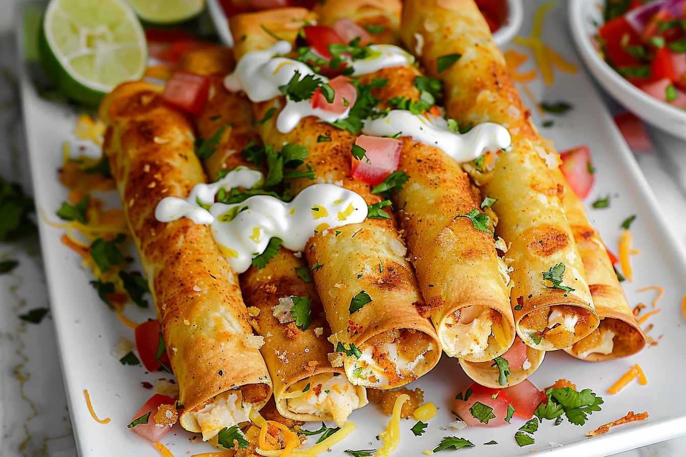 Baked Cream Cheese Chicken Taquitos