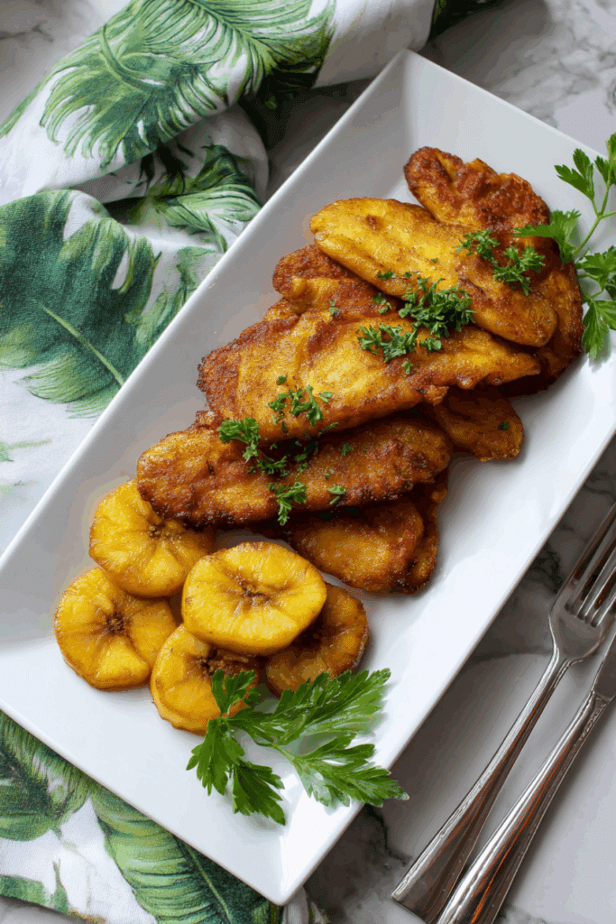 Aka fried fish and plantains