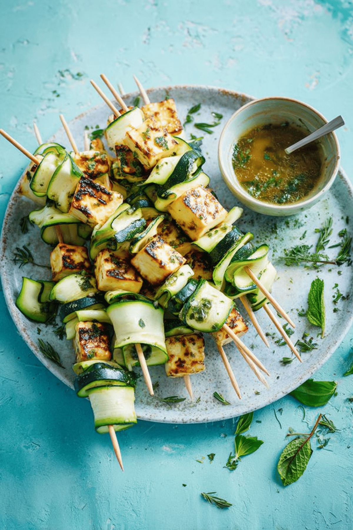 SEARED COURGETTE SKEWERS