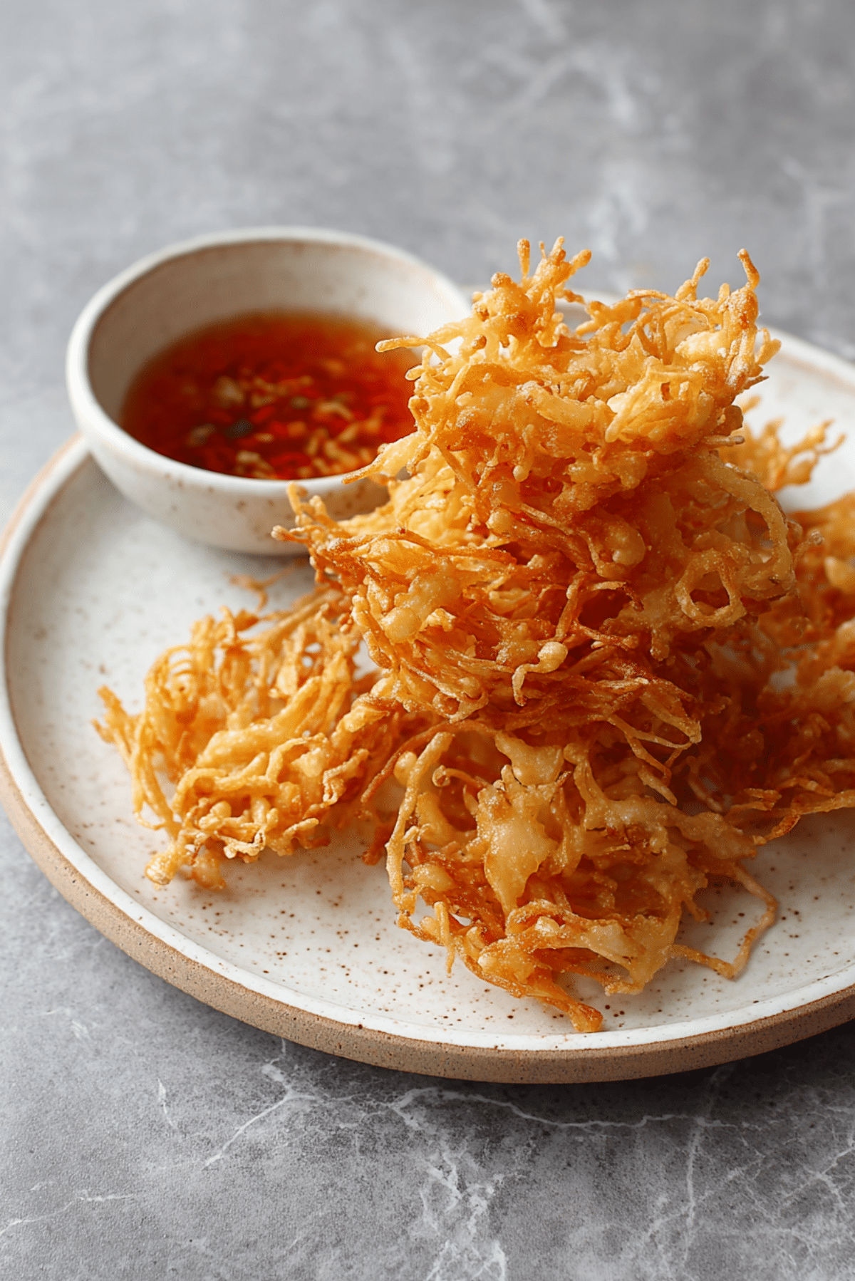 CRISPY ENOKI MUSHROOMS