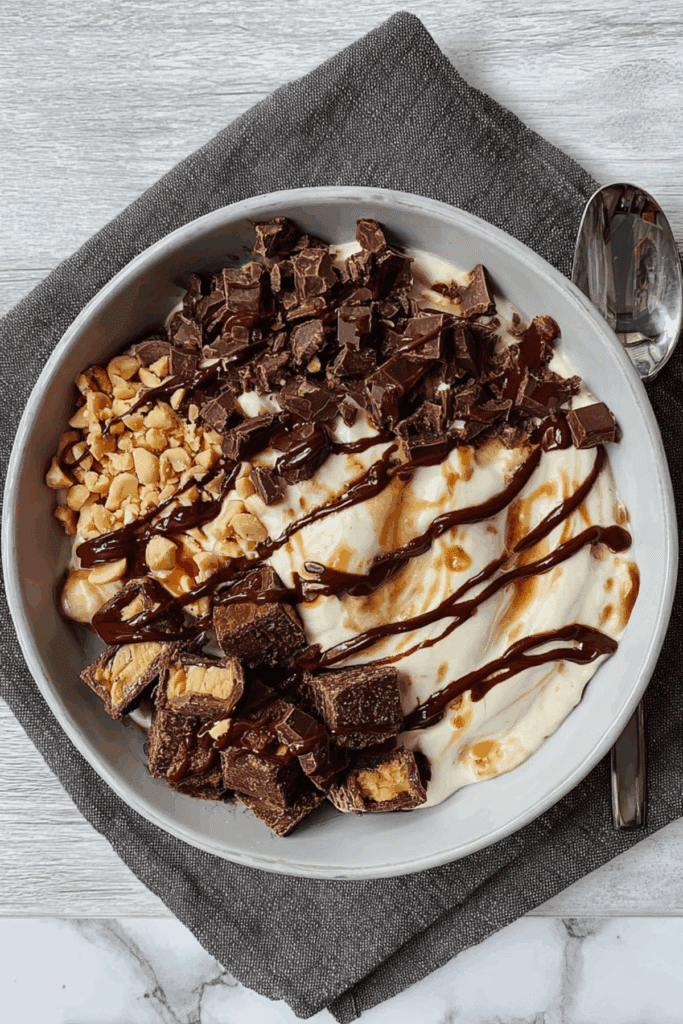 Snickers Yogurt Bowl