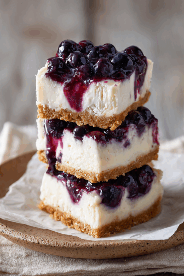 Blueberry Pie Cheesecake Bars
