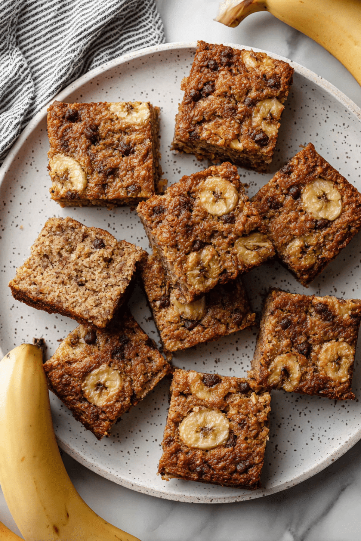 Healthy Banana Bread Bars