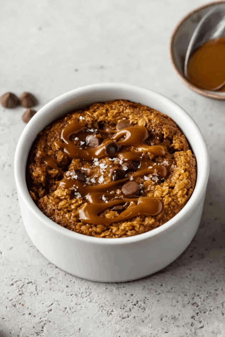 Salted Caramel Baked Oats