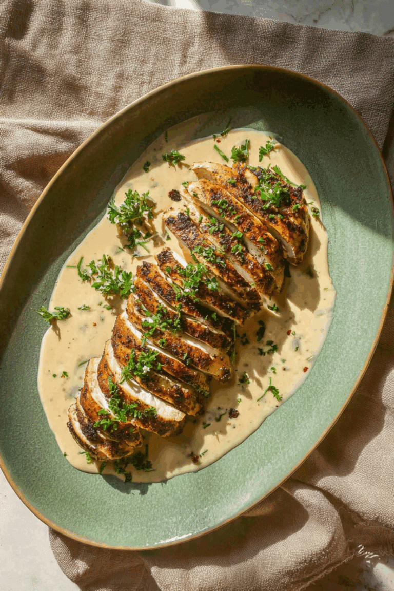 Blackened Chicken with Creamy Shallot Pan Sauce