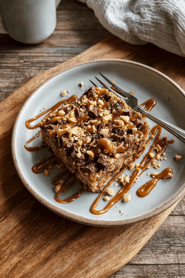 Snickers Baked Oatmeal
