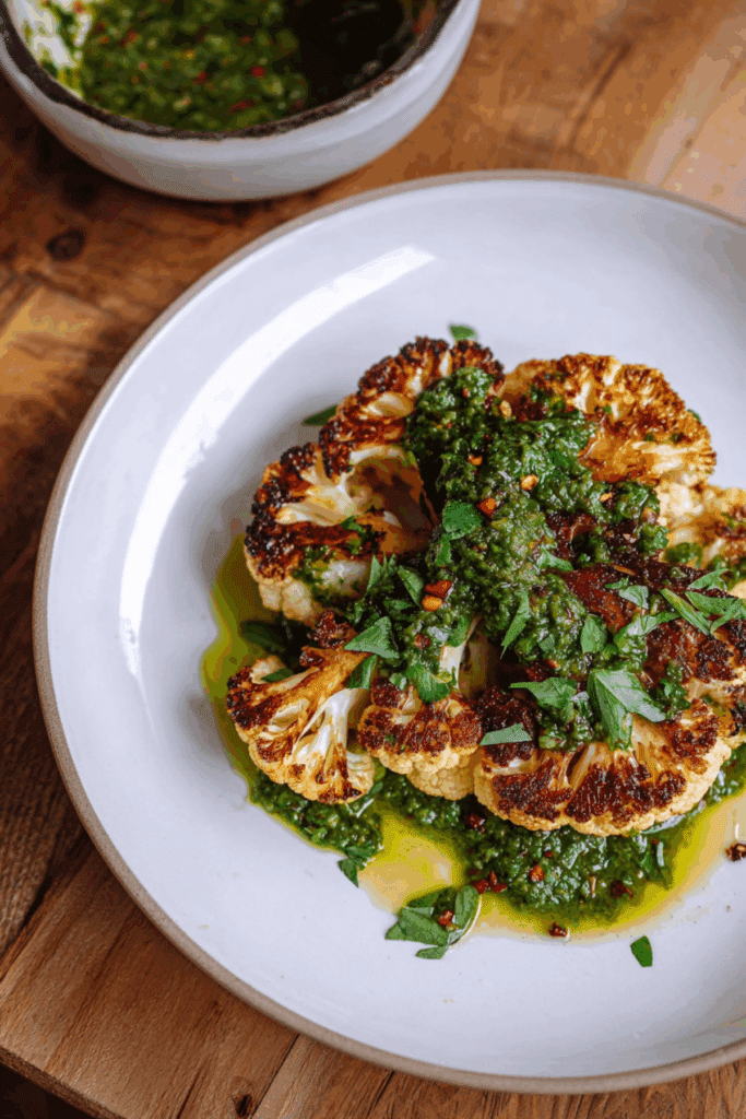 Cauliflower Steak and Chimichurri