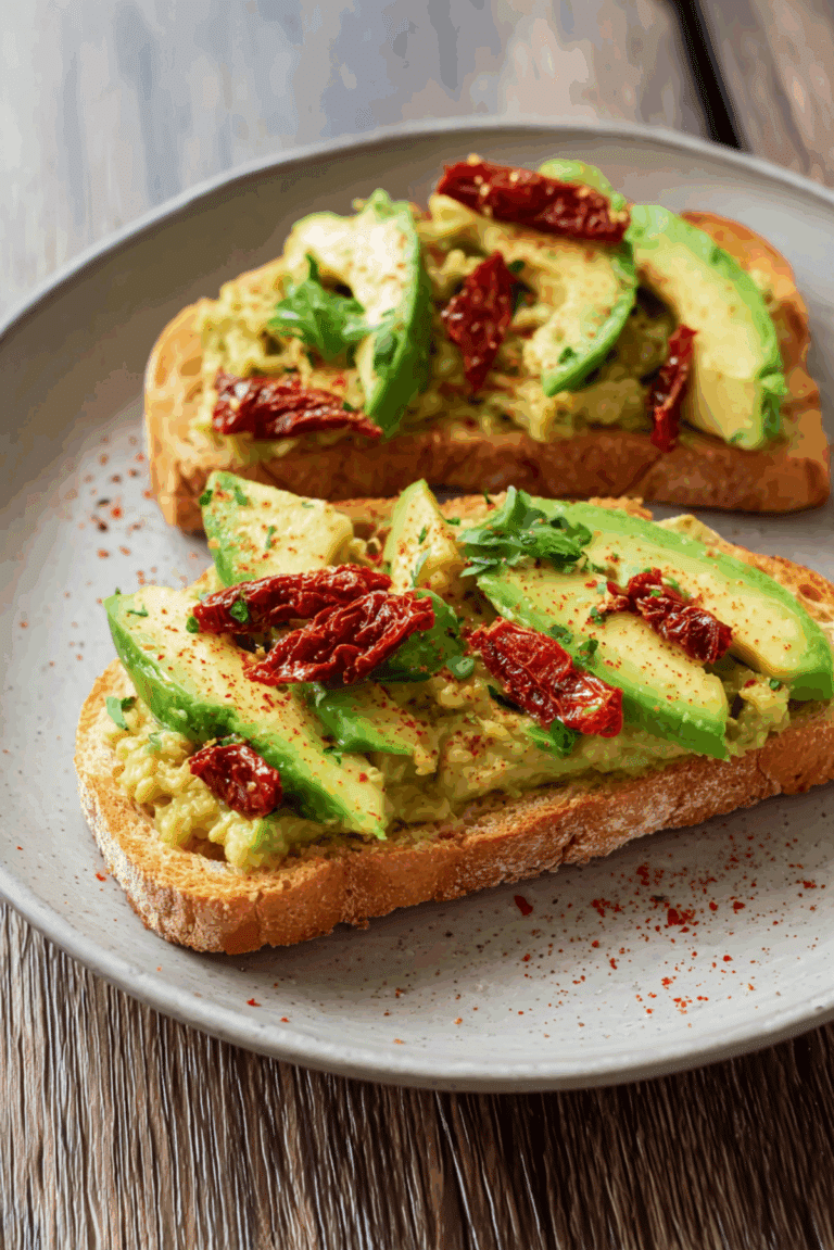 Avocado & Sun-dried Tomato Toastie