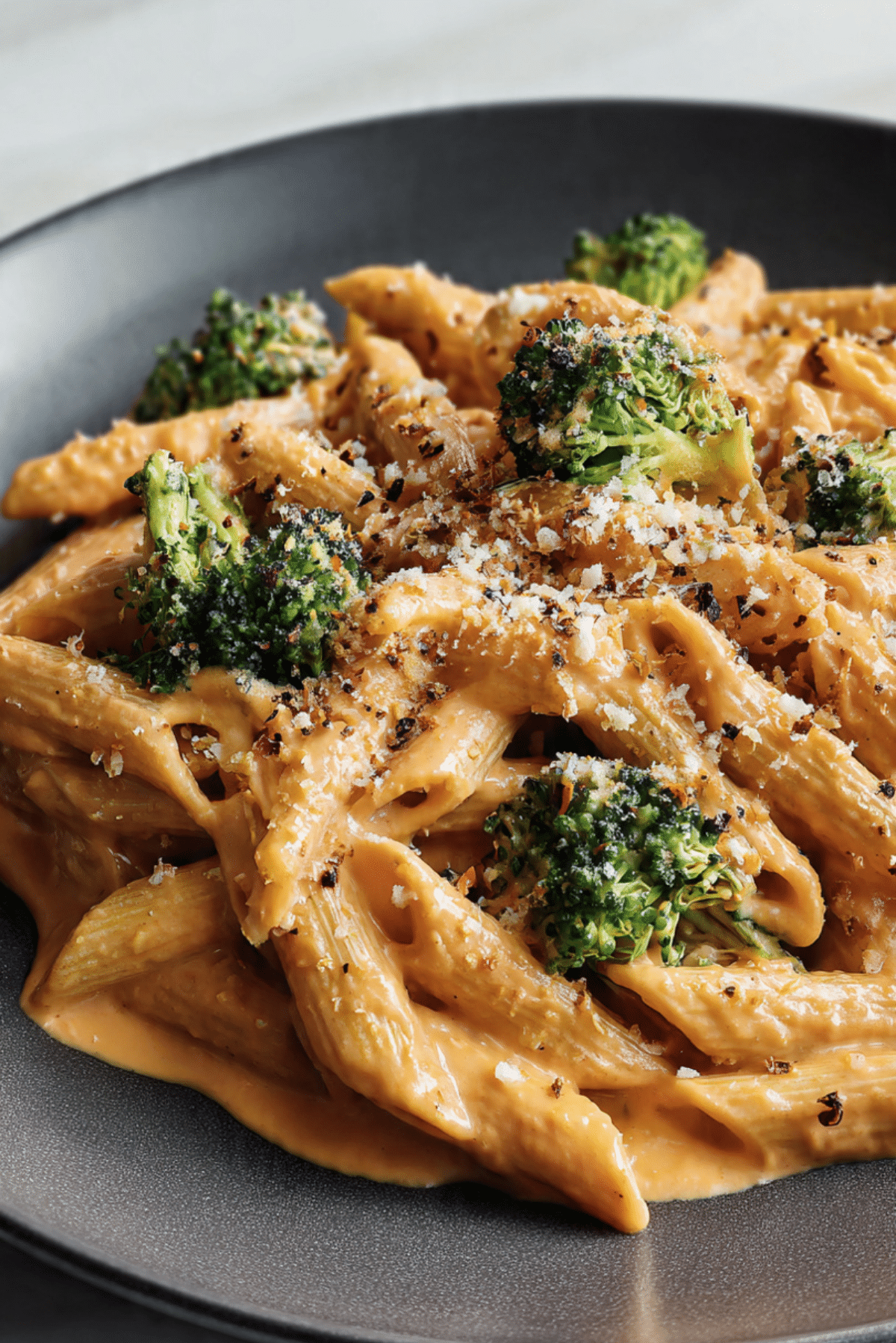 Creamy Broccoli Pink Sauce Pasta