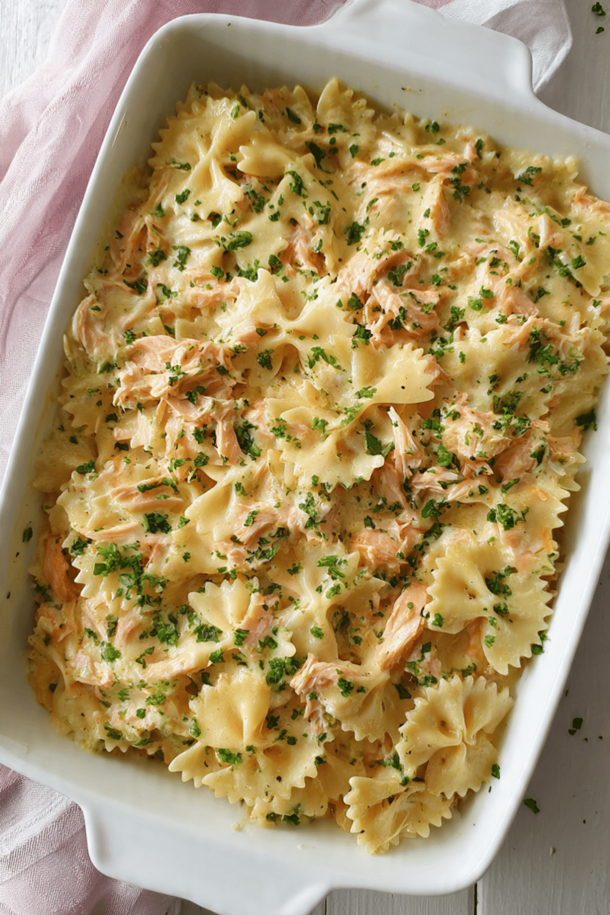 Creamy Smoked Salmon Pasta Bake