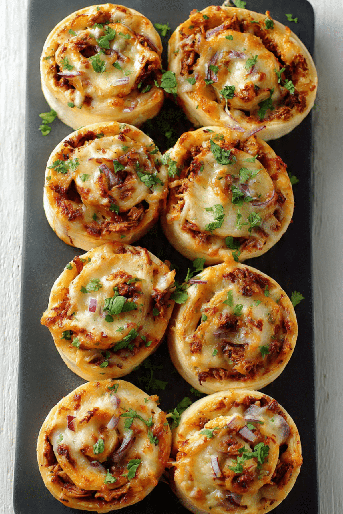 BBQ Chicken and Beef Pinwheels