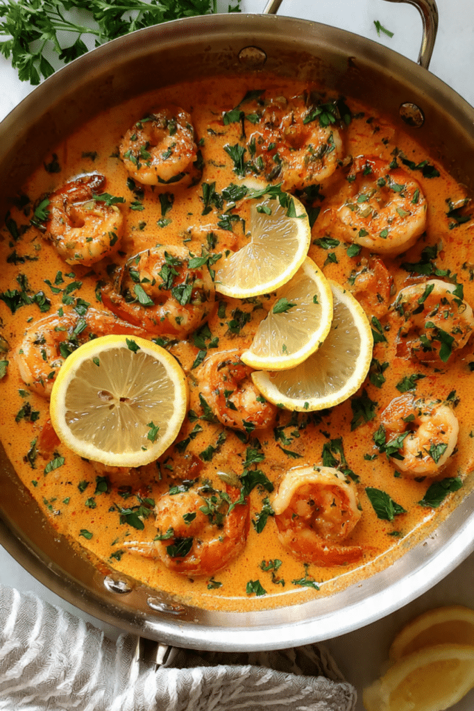 Shrimps in Tomato Cream Sauce