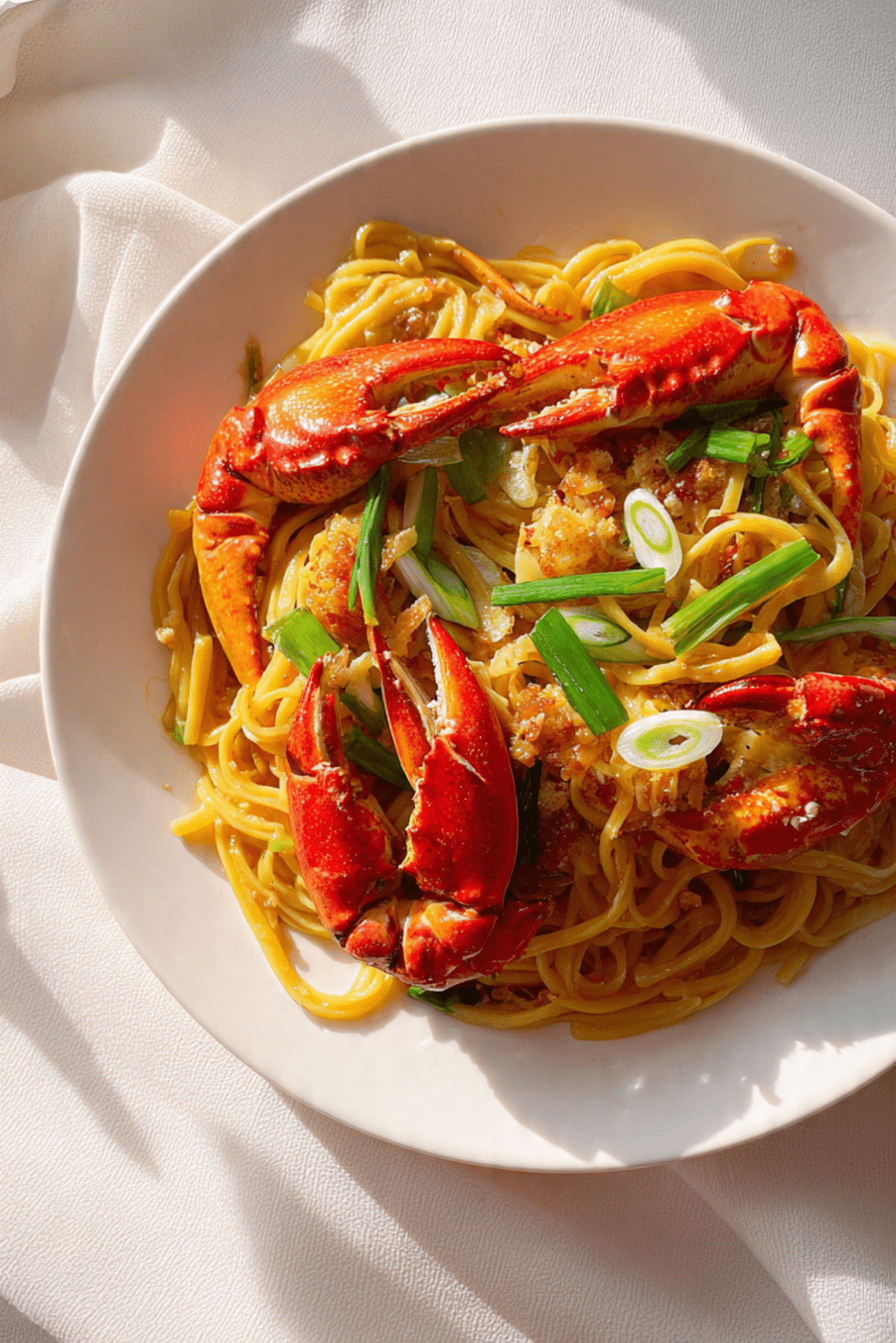 Ginger Scallion Crab Noodles
