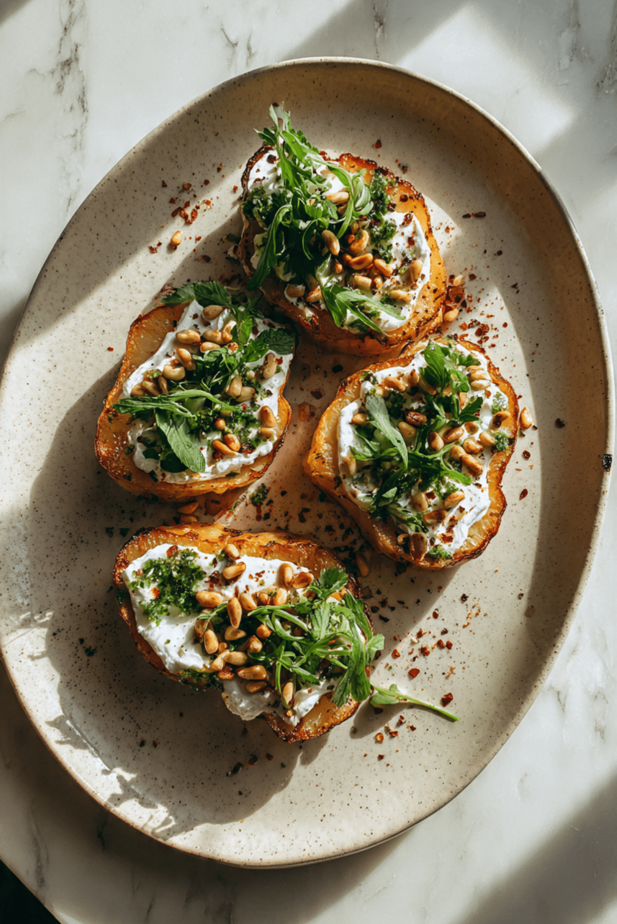 Celeriac Steaks with Tahini Yogurt