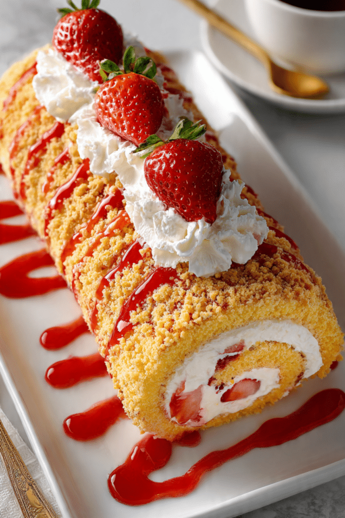 Strawberry Shortcake Cheesecake Rolls