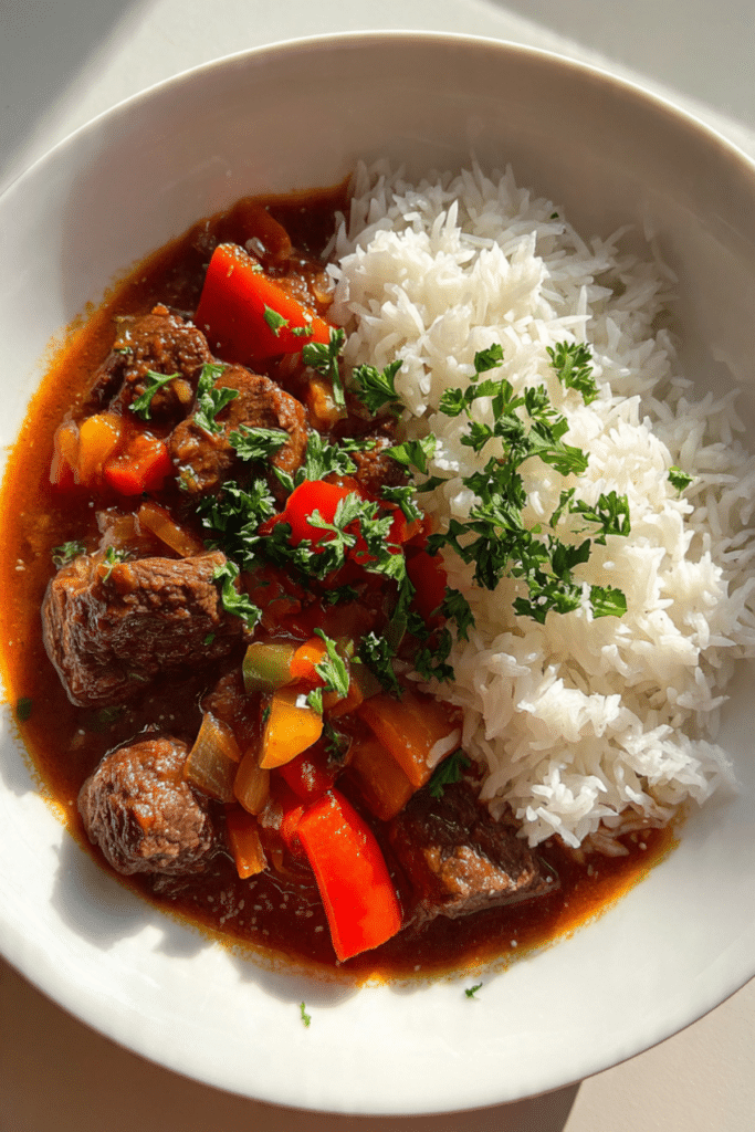 Beef Stew with Rice