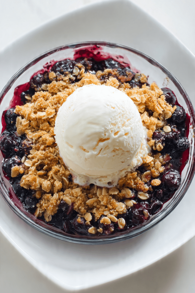Healthy Blueberry Crisp