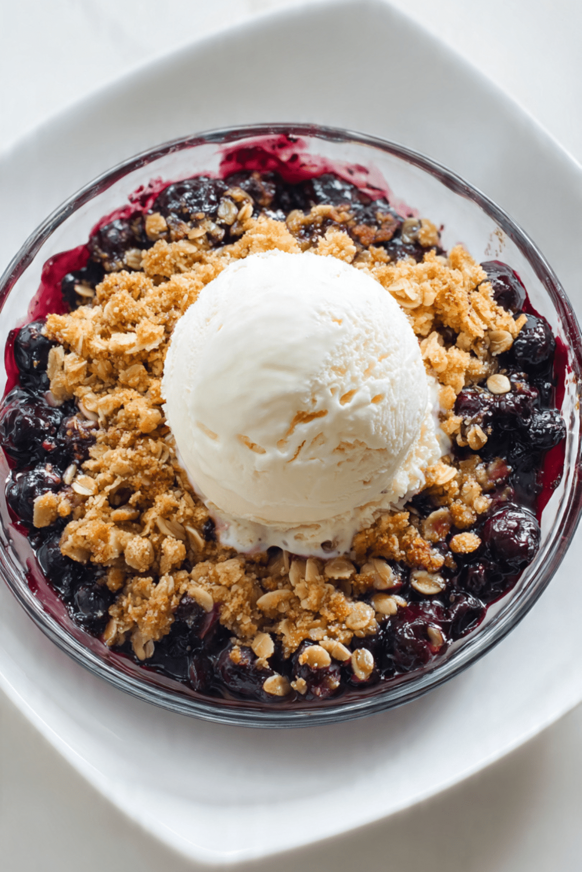 Healthy Blueberry Crisp