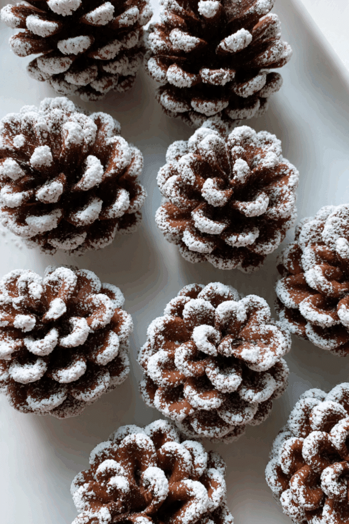 Snowy Oreo Pine Cones